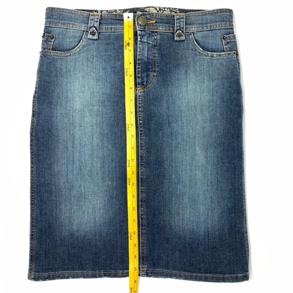 Dolce & Gabbana I ❤️ D&G Vintage Denim Knee Length Pencil Skirt Size Small - Picture 10 of 13